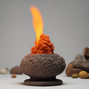 Candle with incense
